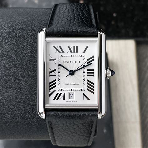 cartier tank must black dial|cartier tank must review.